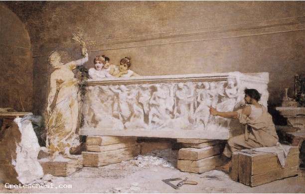 Lo studio dello scultore romano