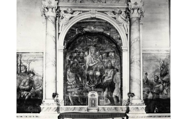 Trittico affreschi altare San Michele
