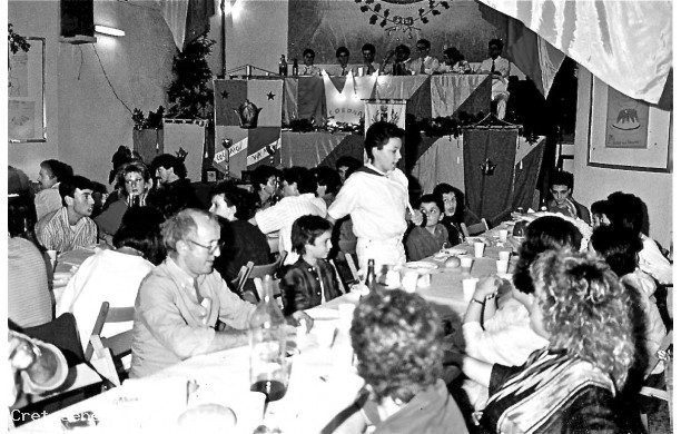 1986 - cena della vittoria della Corona al  vecchio Cinema Ravvivati