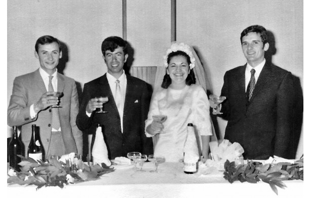 1969, Sabato 19 Aprile - Brindisi alla fine del pranzo nuziale di Carlo e Adriana