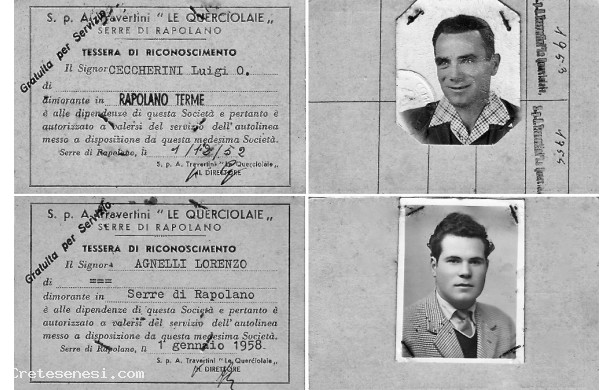 1952-1960 La corriera dei cavatori - Ceccherini Luigi O. e Agnelli Lorenzo
