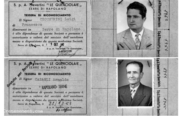 1952-1960 La corriera dei cavatori - Ceccherini Luigi e Casagli Arnaldo