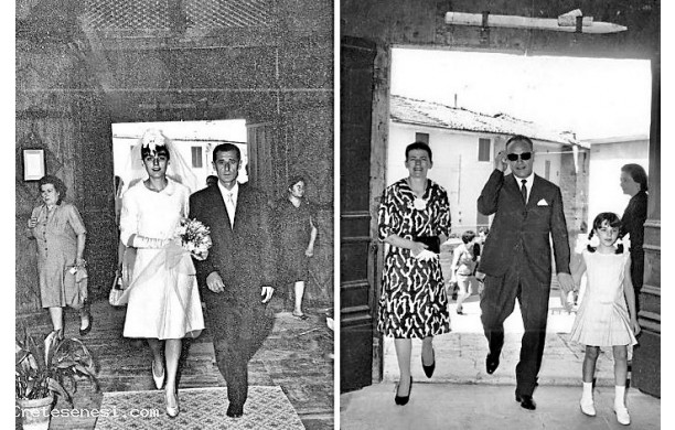 1965, Domenica 11 Luglio - La sposa Carla all'ingresso in chiesa con i genitori