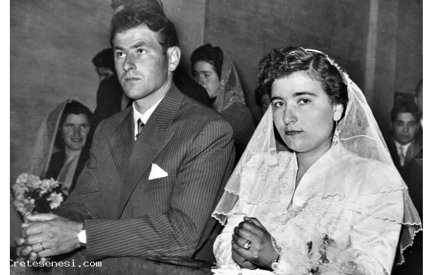1955, Sabato 12 Febbraio - Marina e Celso si sposano in San Bernardino
