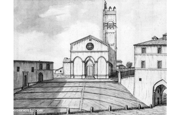 1830 circa - Riproduzione a schizzo di Porta Massini dall'interno