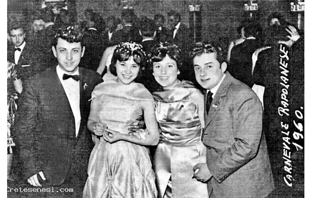 1960 - Asciano, Rapolano: 2 a 2 anche a carnevale