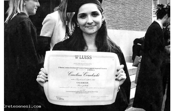 2014, 10 Marzo - Carolina consegue la Laurea alla prestigiosa Luiss di Roma