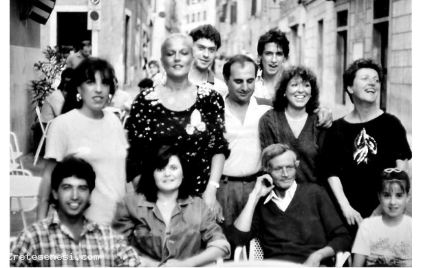 1986? - Gruppo di amici bottegai in Corso Matteotti