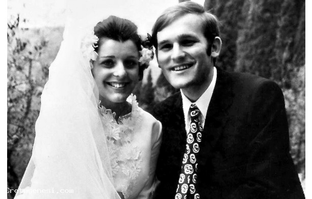 1970, Domenica 26 Aprile - Angiolo e Giuseppina, sposi al Santuario delle Vertighe