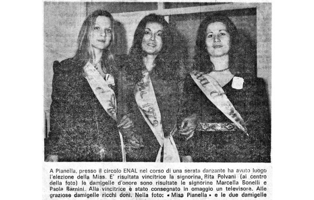 1972, Sabato 12 Febbraio - Rita eletta Miss Pianella