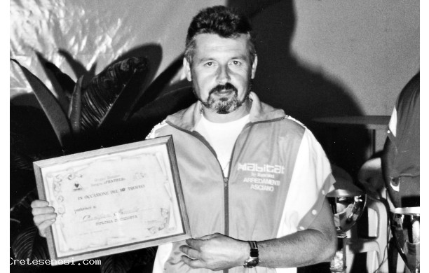 1991, Sabato 28 Settembre - 10° Torneo Donatori: Attestato al Pianigiani