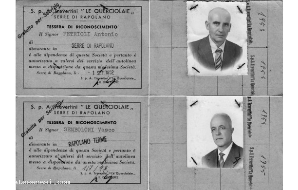 1952-1960 La corriera dei cavatori - Antonio Petrioli e Vasco Semboloni