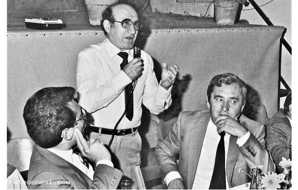 1984 - Cena dei Menciaioli, Sergio Anselmi al microfono
