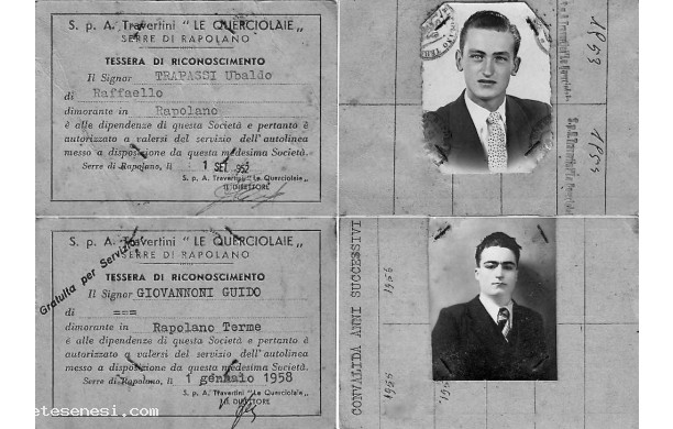 1952-1960 La corriera dei cavatori - Ubaldo Trapassi e Guido Giovannoni