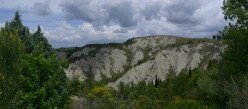Vista sui calanchi a nord dell'Abbazia