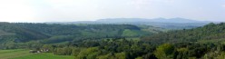 La vallata dell'Ombrone sotto Rapolano