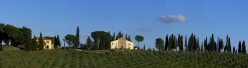 Vista panoramica del colle in cui si trova la chiesa