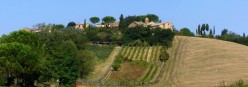 Percenna vista daest sulla strada per Pieve a Salti