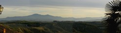 Panoramica sull'Amiata al tramonto