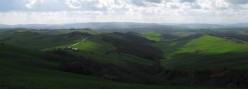 Giochi di luci verso la Valdarbia dal Menchiari