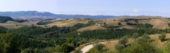 La strada bianca guardando verso nord ovest